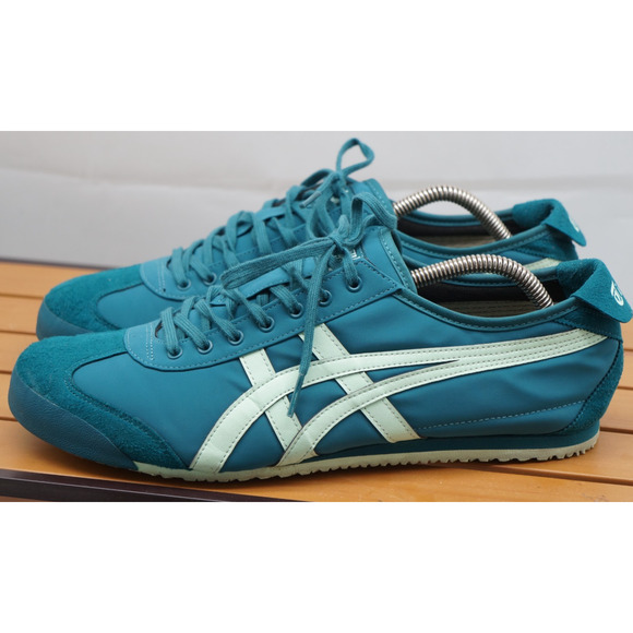 Men's Onitsuka Tiger Fashion Sneakers Shoes Size 10 Mexico 66 Velvet Pine - Picture 1 of 13